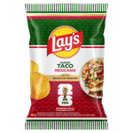 Batata Frita Lisa Taco Mexicano FIFA Lay's Pacote 62g