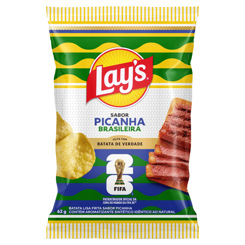 Batata Frita Lisa Picanha Brasileira FIFA Lay's Pacote 62g