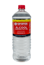 Álcool Tradicional  Araras 46º INPM Frasco 1L Embalagem Econômica