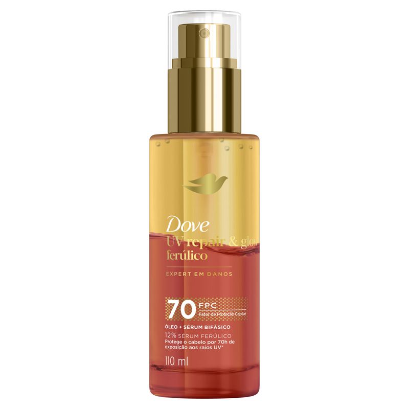 Óleo e Sérum Bifásico Dove UV Repair & Glow + Ferúlico Frasco 110ml Spray