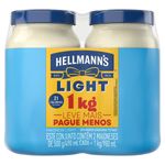 Pack Maionese Light Hellmann's Pote 1kg 2 Unidades Leve Mais Pague Menos