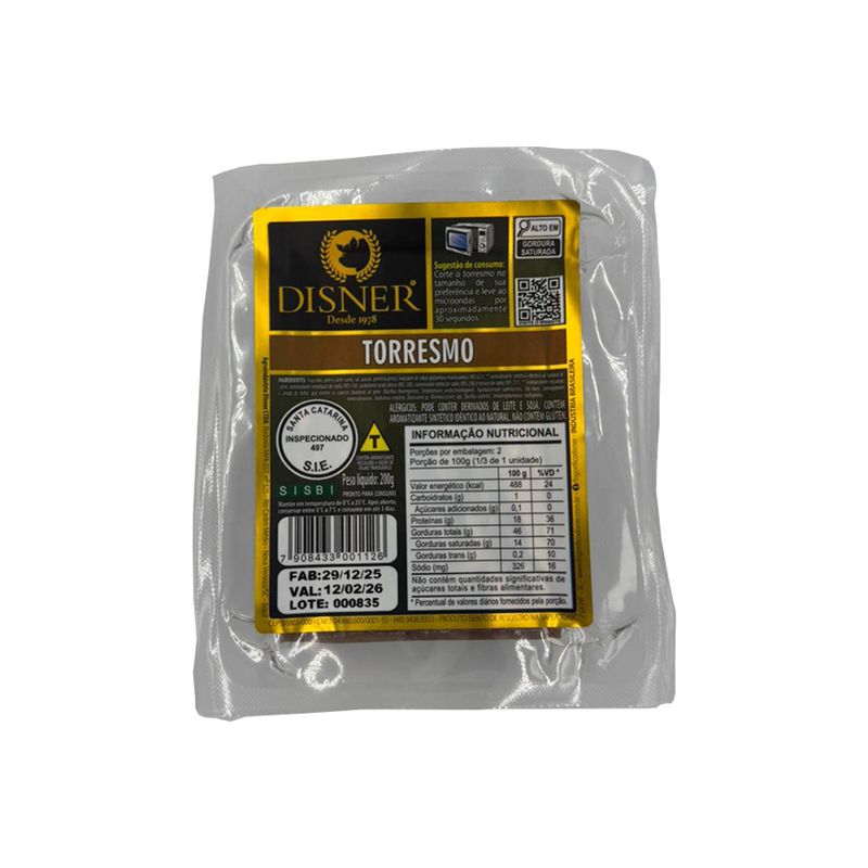 Torresmo Disner Pacote 200g