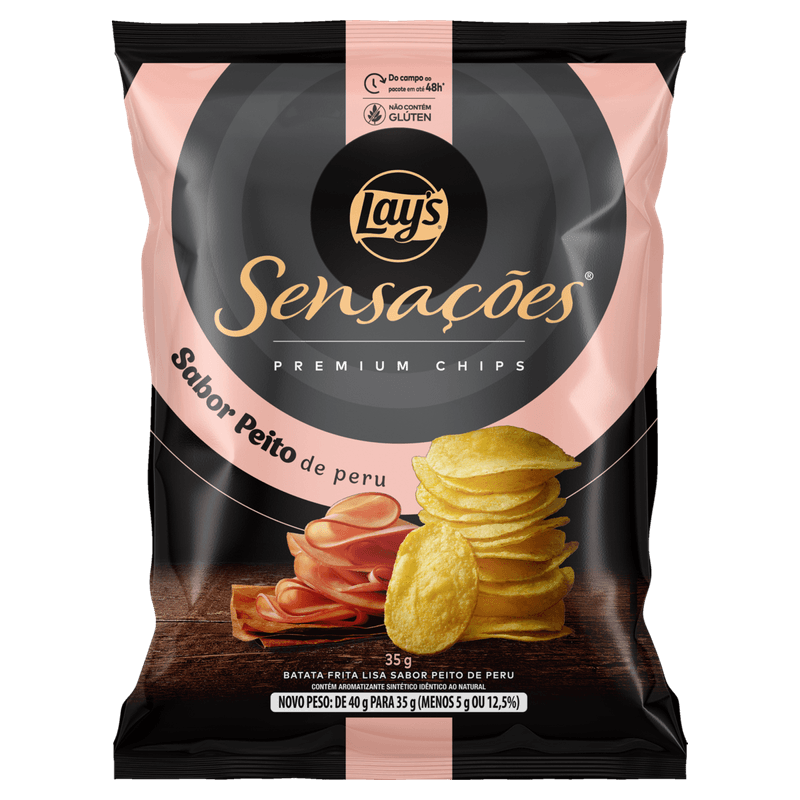Batata Frita Lisa Chips Peito de Peru Lay's Sensações Premium Pacote 35g