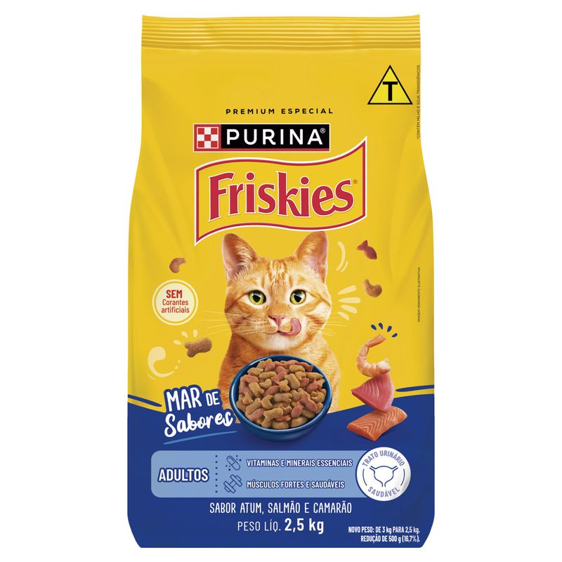 Alimento para Gatos Adultos Mar de Sabores Purina Friskies Pacote 2,5g