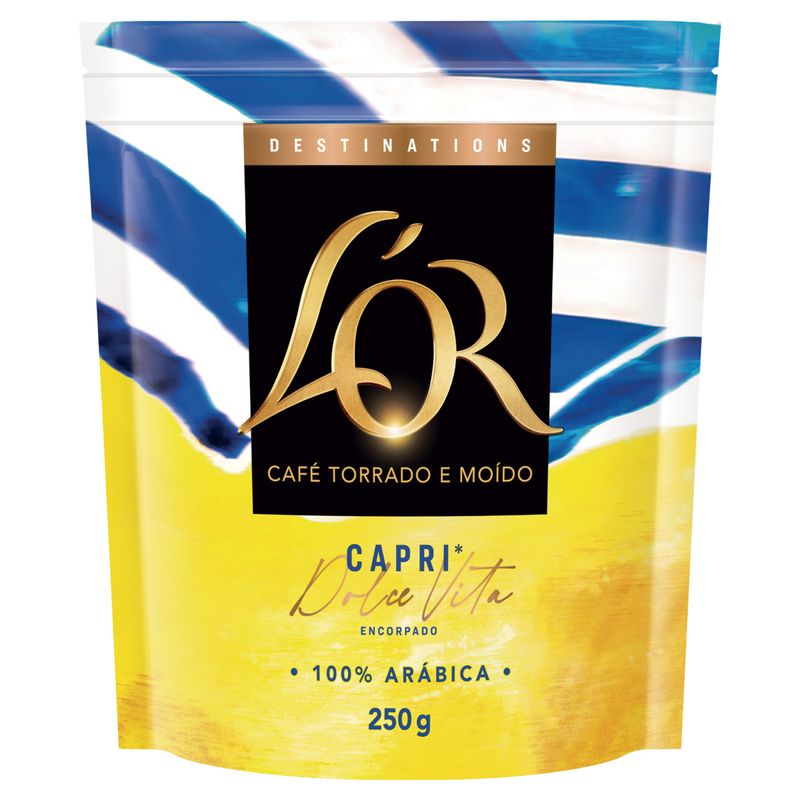 Café Torrado e Moído Encorpado Capri Dolce Vita L'or Destinations Pouch 250g