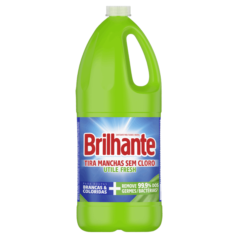 Tira-Manchas Líquido Roupas Brancas e Coloridas Fresh Brilhante Utile Frasco 2l