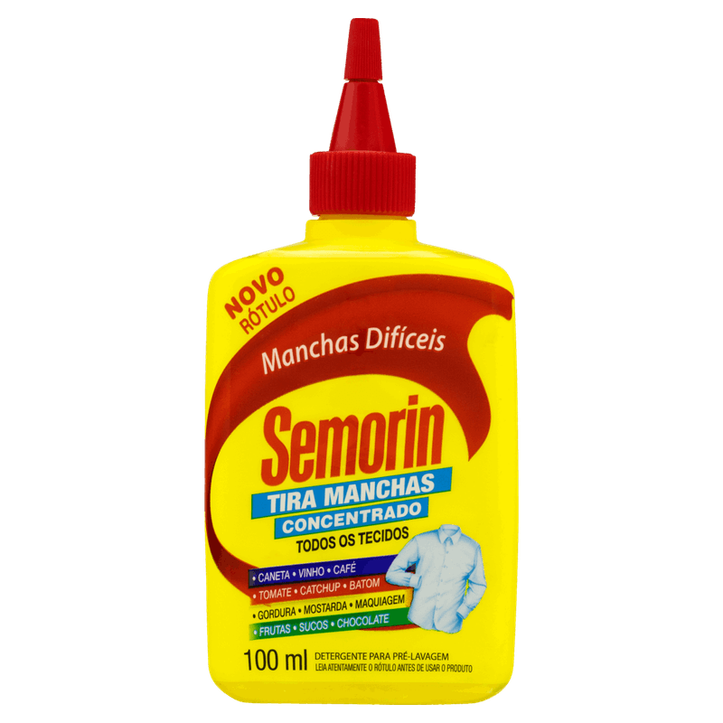 Tira-Manchas Líquido Pré-Lavagem Semorin Frasco 100ml