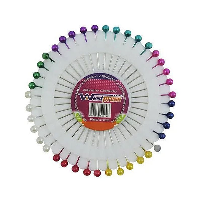 Alfinete Preconiz Cabeça Colorida