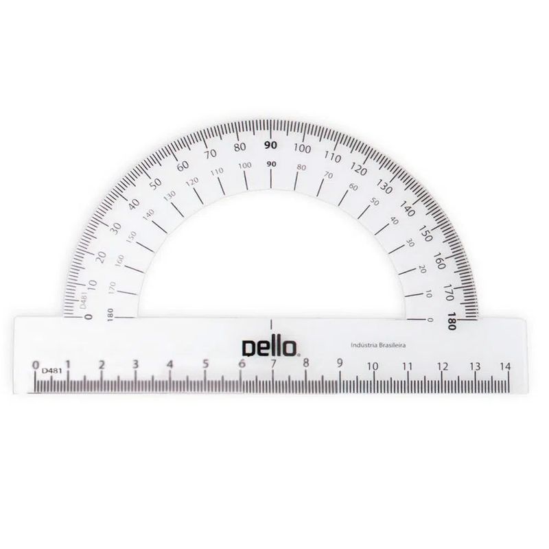 Transferidor Dello 180° Polipropileno Fexivel 1un