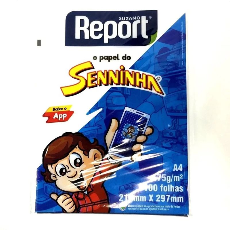 Papel Report Sulfite A4 Branco Pacote 100 Unidades