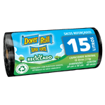 Saco para Lixo Preto Reforçado 15l Dover Roll Super Forte 40 Unidades