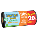 Saco para Lixo Reciclado 30l Dover Roll Super Forte Leve 24 Pague 20 Unidades