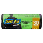 Saco Lixo Dover Roll Resistência Sustentabilidade e Economia Preto 30 Litros Pacote 20 Unidades