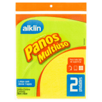 Pano Multiuso Amarelo Alklin 2 Unidades