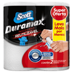 Pano Reutilizável em Rolo Branco Scott Duramax 116 Unidades Leve Mais Pague Menos