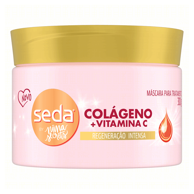 Máscara de Tratamento Seda by Niina Secrets Colágeno e Vitamina C Pote 300g
