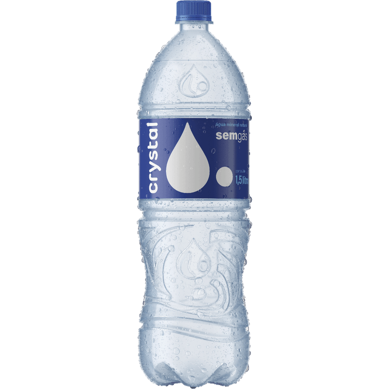 Água Mineral Natural sem Gás Crystal Garrafa 1,5l