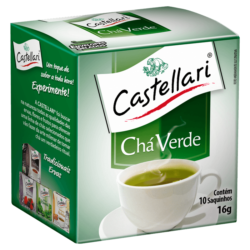 Chá Verde Castellari Caixa 16g 10 Unidades