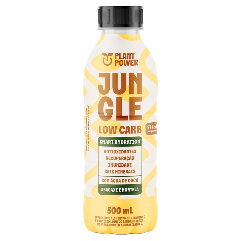 Suplemento Líquido Abacaxi e Hortelã Plant Power Jungle Low Carb Frasco 500ml