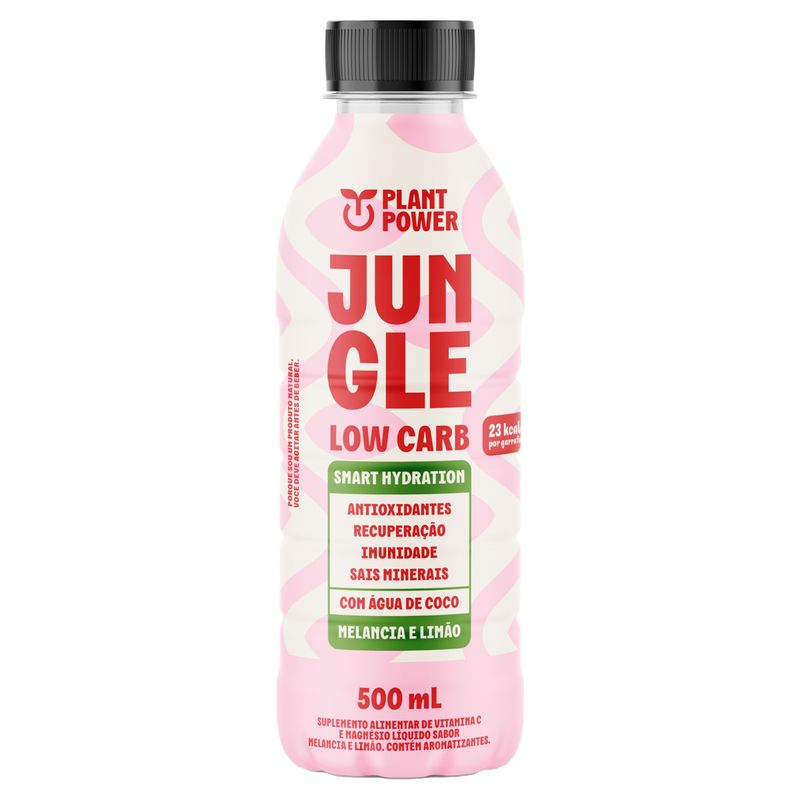 Suplemento Líquido Melancia e Limão Plant Power Jungle Low Carb Frasco 500ml