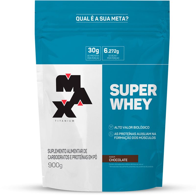 Whey Protein Max Titanium Chocolate Pacote 900g