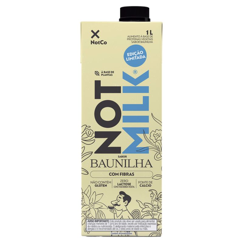 Bebida à Base de Vegetais Baunilha Not Milk Caixa 1l