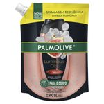 Sabonete Líquido Figo e Orquídea Branca Palmolive Luminous Oils Sachê 900ml Embalagem Econômica Refil