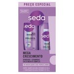 Kit Shampoo 300ml + Condicionador 190ml Seda Mega Crescimento