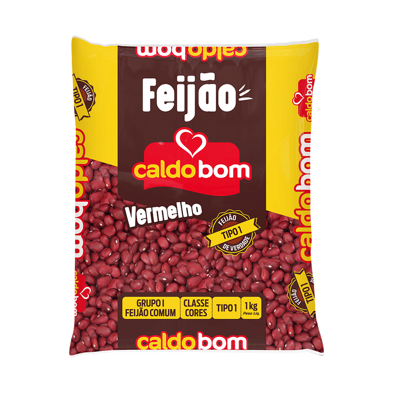 Feijão Vermelho Tipo 1 Caldo Bom Ouro Pacote 1kg