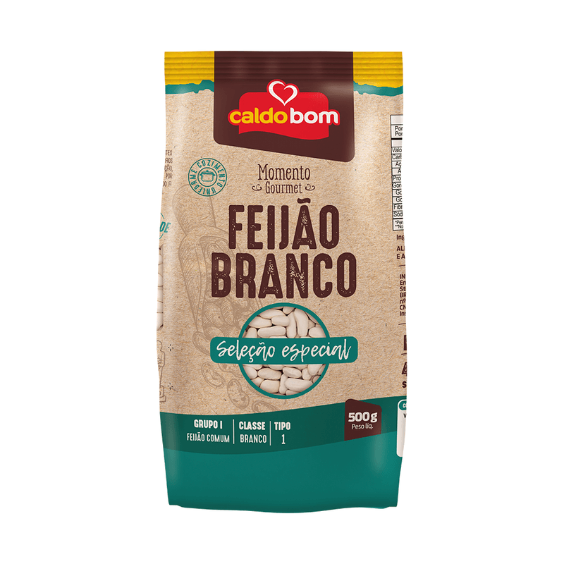Feijão Branco Tipo 1 Caldo Bom Seleção Especial Pacote 500g