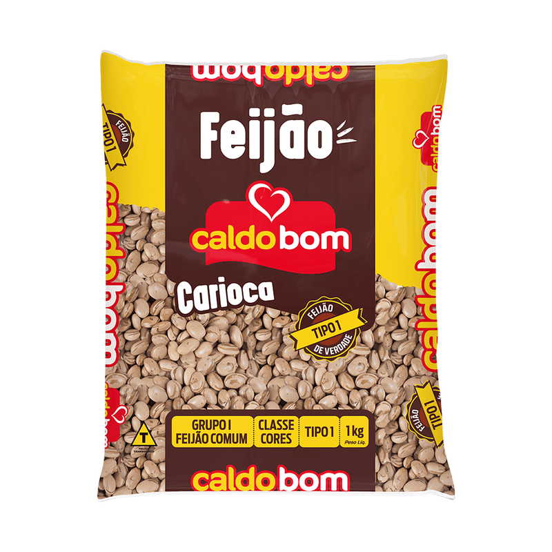 Feijão Carioca Tipo 1 Caldo Bom Ouro Pacote 1kg