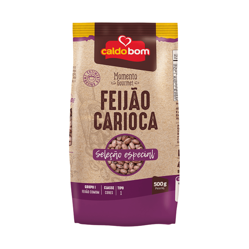 Feijão Carioca Tipo 1 Caldo Bom Seleção Especial Pacote 500g