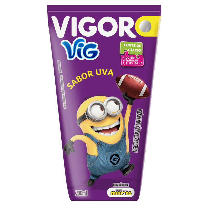 Bebida Adoçada Uva Meu Malvado Favorito Vigor Vig Caixa 200ml