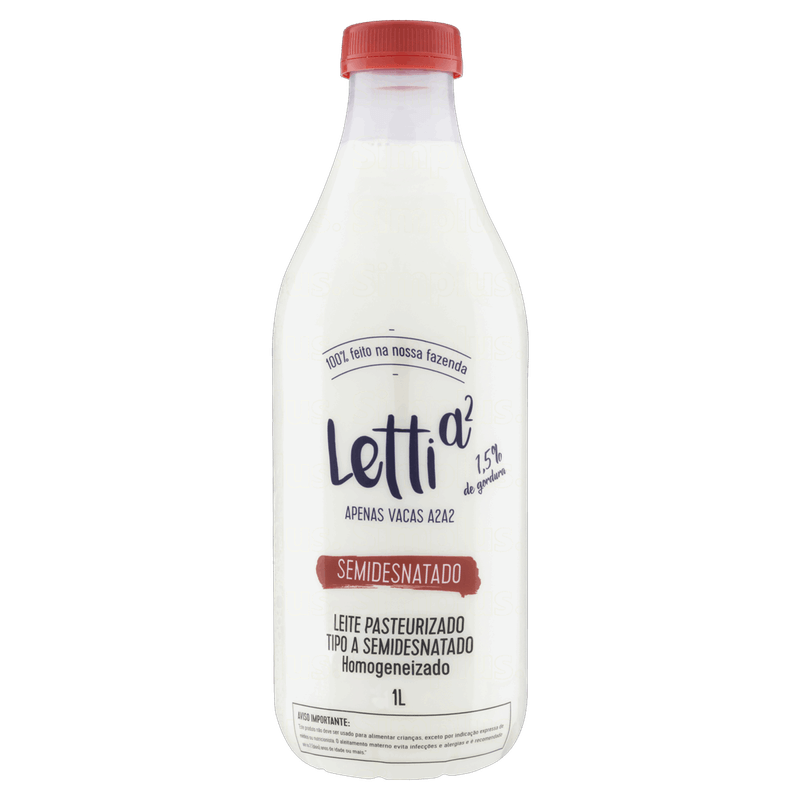 Leite Pasteurizado Homogeneizado Tipo A Semidesnatado Letti a² Garrafa 1l