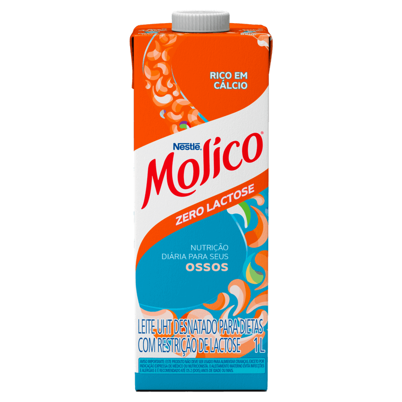 Leite UHT Desnatado Zero Lactose Molico Caixa 1l