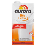Leite UHT Integral Zero Lactose Aurora Caixa 1l