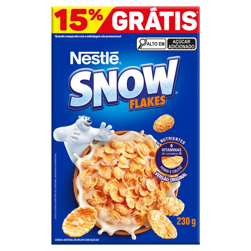 Cereal Matinal Snow Flakes Caixa 230g Grátis 15%