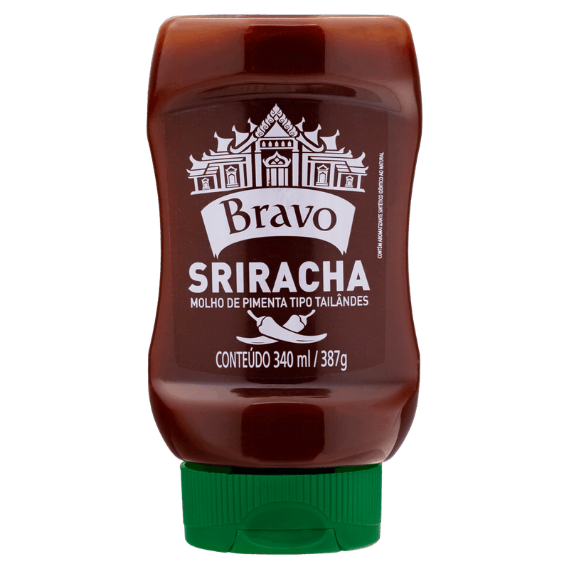 Molho de Pimenta Tailândes Sriracha Bravo Squeeze 340ml