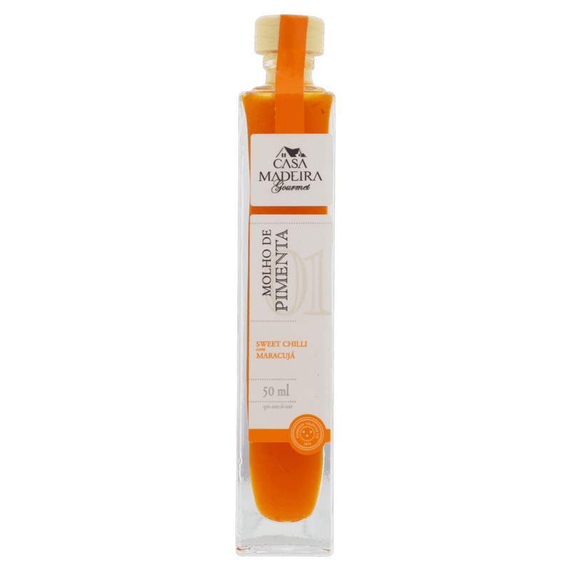 Molho de Pimenta Sweet Chilli com Maracujá Casa Madeira Gourmet Vidro 50ml