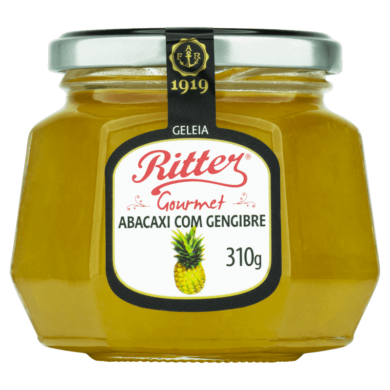 Geleia Abacaxi com Gengibre Ritter Gourmet Vidro 310g