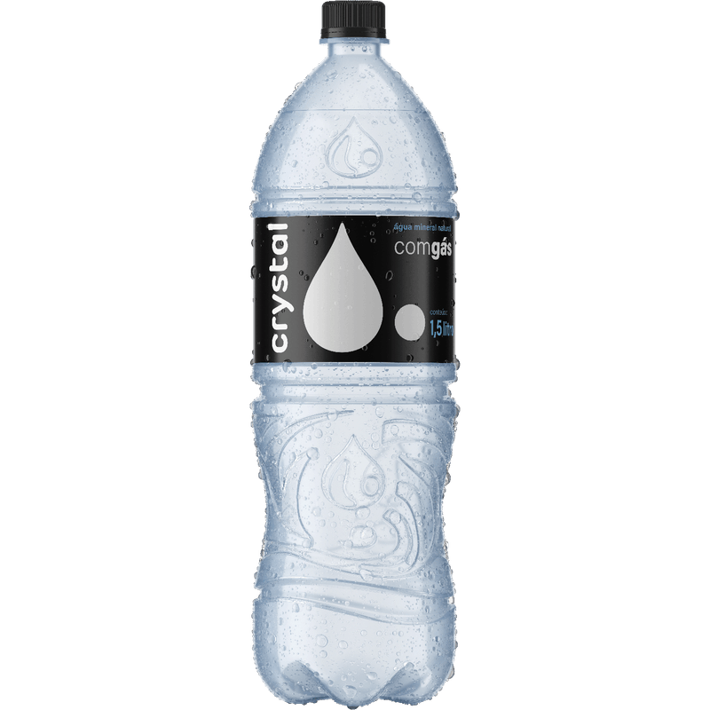 Água Mineral Natural com Gás Crystal Garrafa 1,5l