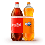 Kit Refrigerante Coca-Cola Original + Laranja Fanta 2l Cada Leve Mais Pague Menos