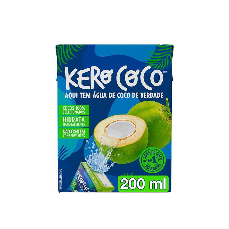 Água de Coco Esterilizada Kero Coco Caixa 200ml