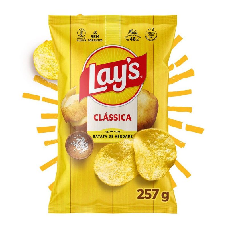 Batata Frita Lisa Clássica Lay's Pacote 257g