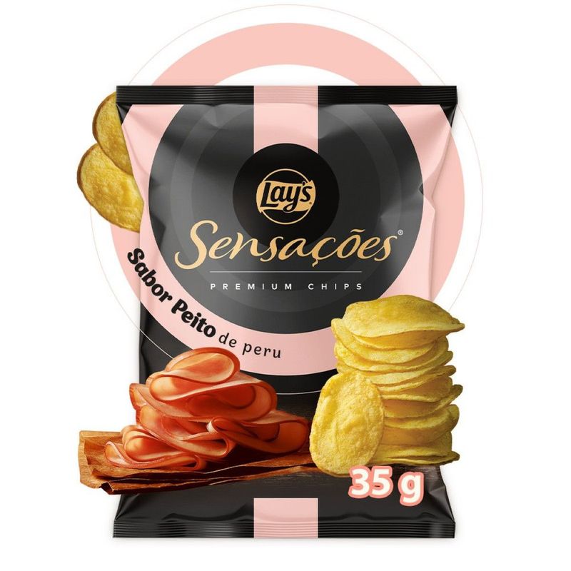 Batata Frita Lisa Chips Peito de Peru Lay's Sensações Premium Pacote 35g