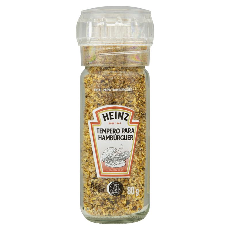 Tempero para Hambúrguer com Moedor BR Spices Heinz Vidro 80g
