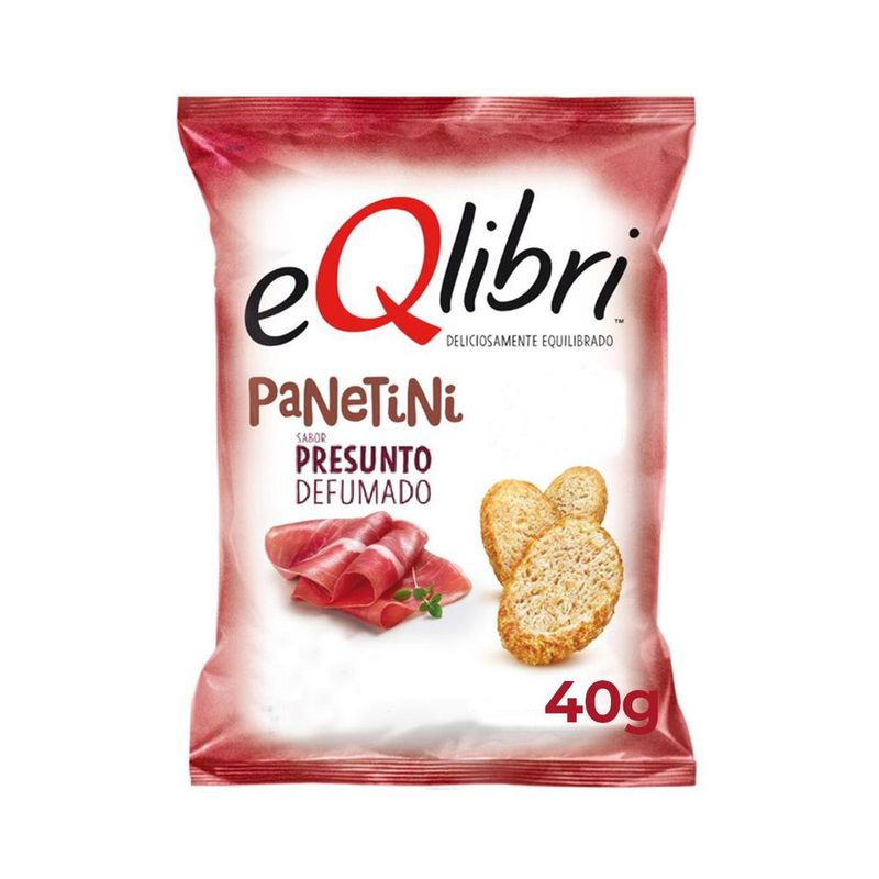 Snack de Trigo Presunto Defumado Eqlibri Panetini Pacote 40g
