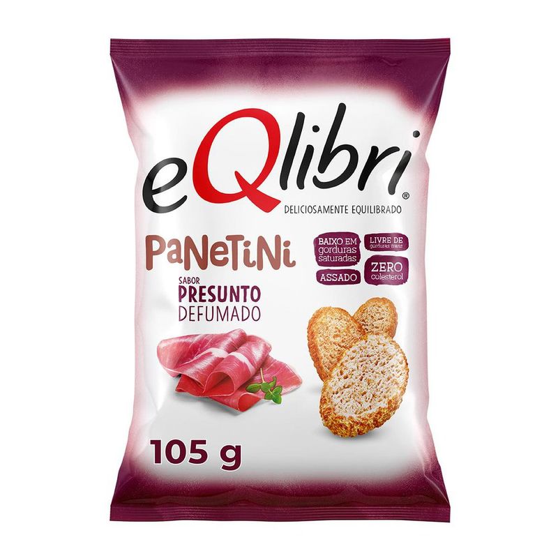 Snack de Trigo Presunto Defumado Eqlibri Panetini Pacote 105g