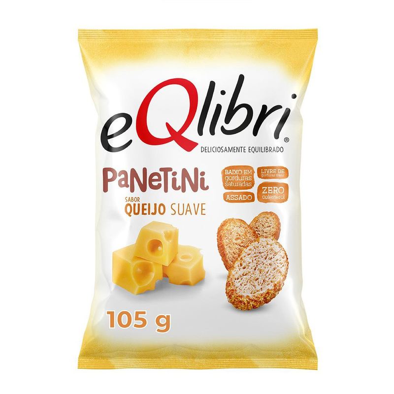 Snack de Trigo Queijo Suave Eqlibri Panetini Pacote 105g
