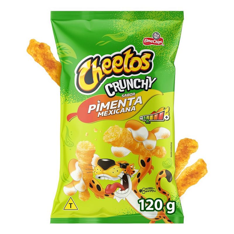 Salgadinho de Milho Crunchy Pimenta Mexicana Elma Chips Cheetos Pacote 120g